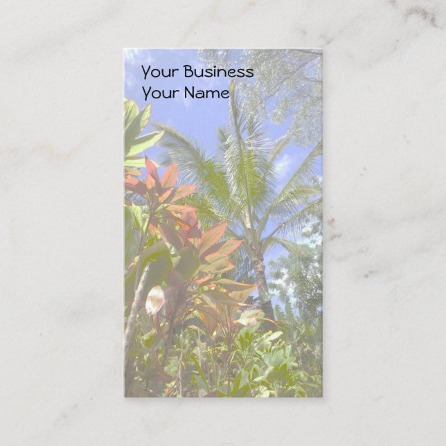Plantas tropicales tarjetas de personalizable (Anverso)