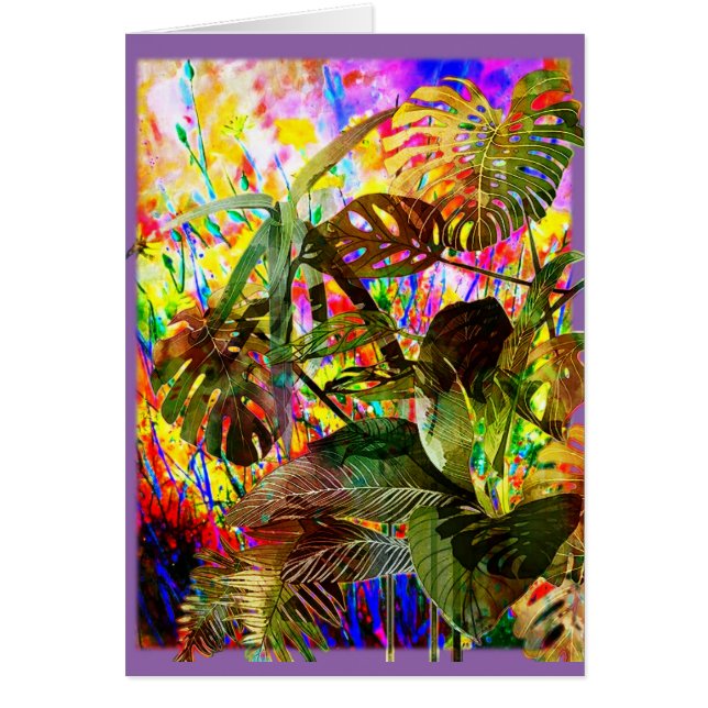 Plantas tropicales y flores (Frente)