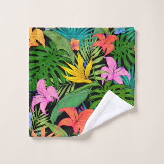 Plantas tropicales y flores coloridas