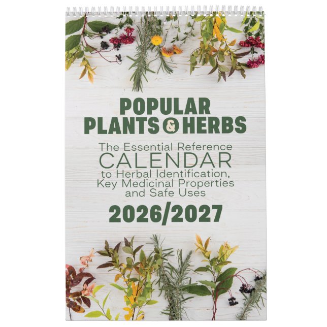 Plantas y Hierbas Populares - Calendario 2026/2027 (Tapa)