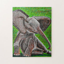 Planteamiento de rompecabezas del elefante del