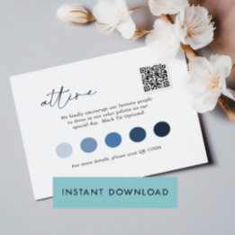 PLANTILLA ATTIRE Boda de QRCode de script contempo