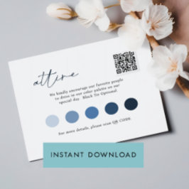 PLANTILLA ATTIRE Boda de QRCode de script contempo
