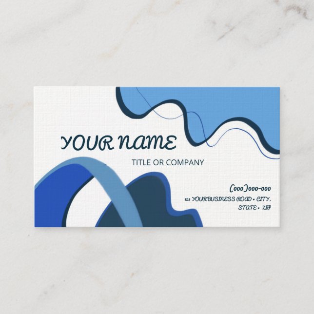 plantilla azul de diseño simple tarjeta de present (Anverso)