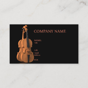 PLANTILLA BÁSICA TARJETA DE VISITA VIOLÍN, MÚSICA,