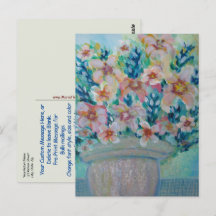 Plantilla Bella Artes postal original Bouquet de a