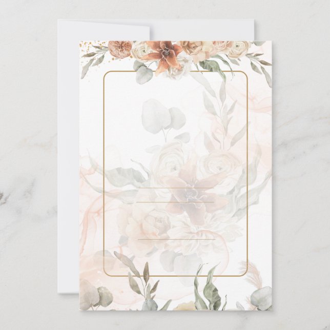 Plantilla bilingüe invitación de boda (Anverso)