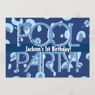 Plantilla blanca azul de la 1ra fiesta en la