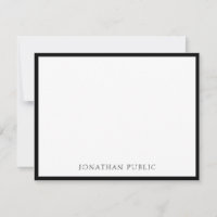 Plantilla blanca de diseño simple de borde negro c