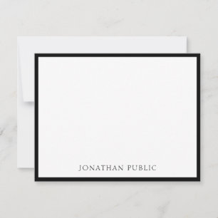 Plantilla blanca de diseño simple de borde negro c