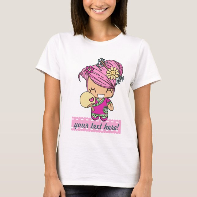 Plantilla blanca de la camisa de la muñeca del (Anverso)