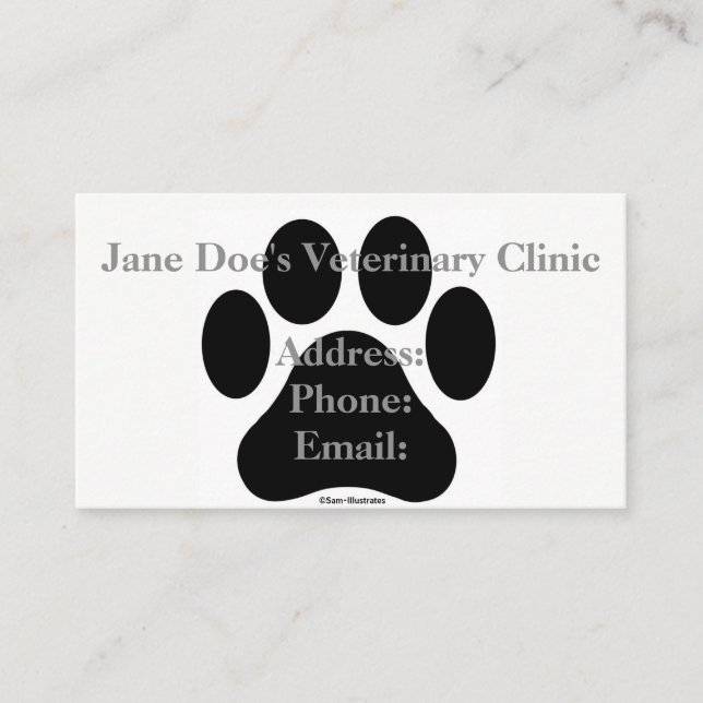 Plantilla blanco y negro de la tarjeta de visita (Anverso)