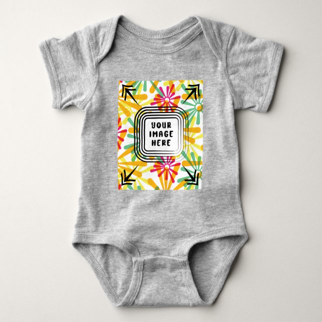 Plantilla Bodysuit de Jersey para Bebés y Niños Pe (Anverso)