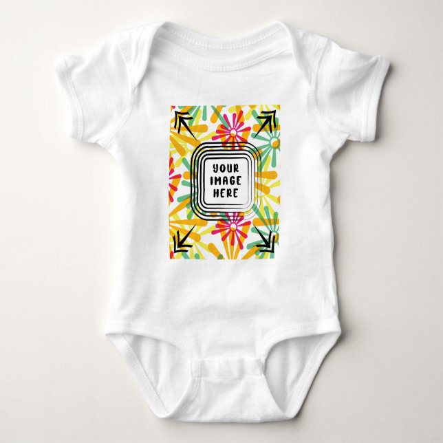 Plantilla Bodysuit Jersey para Bebé (Anverso)