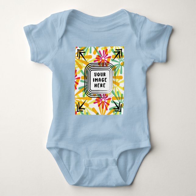 Plantilla Bodysuit Jersey para Bebé (Anverso)