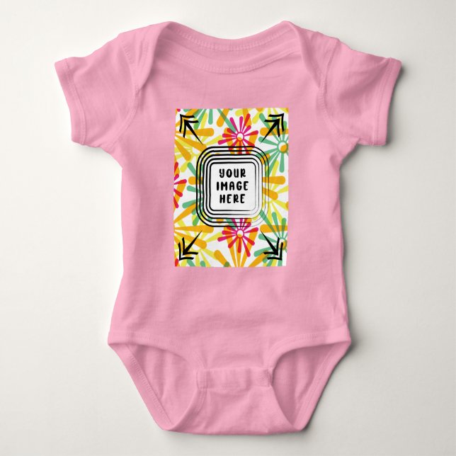 Plantilla Bodysuit Jersey para Bebé (Anverso)