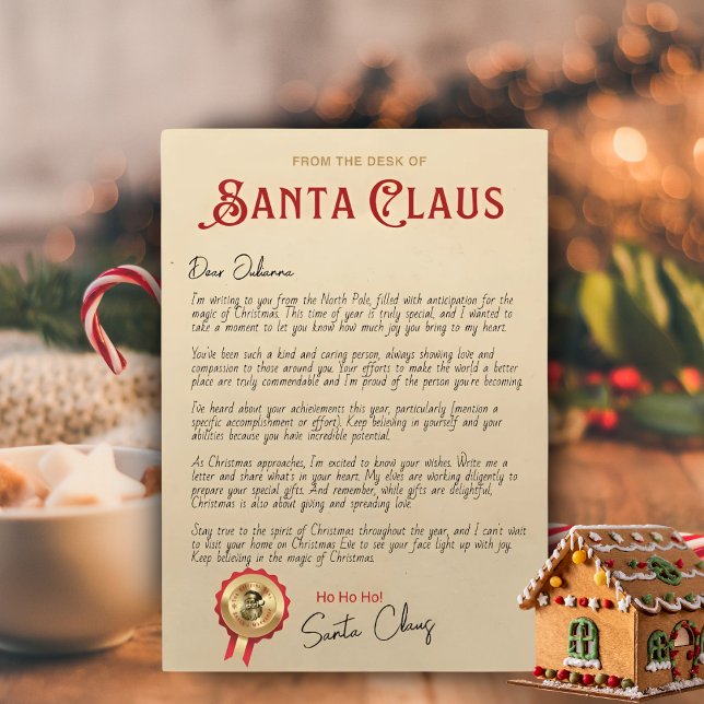 Plantilla Carta personalizada de Santa Claus (Subido por el creador)