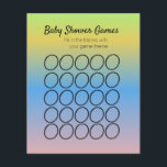 Plantilla circular ombré de volantes para juegos d<br><div class="desc">Plantillas de tema de bingo para juegos de baby shower</div>