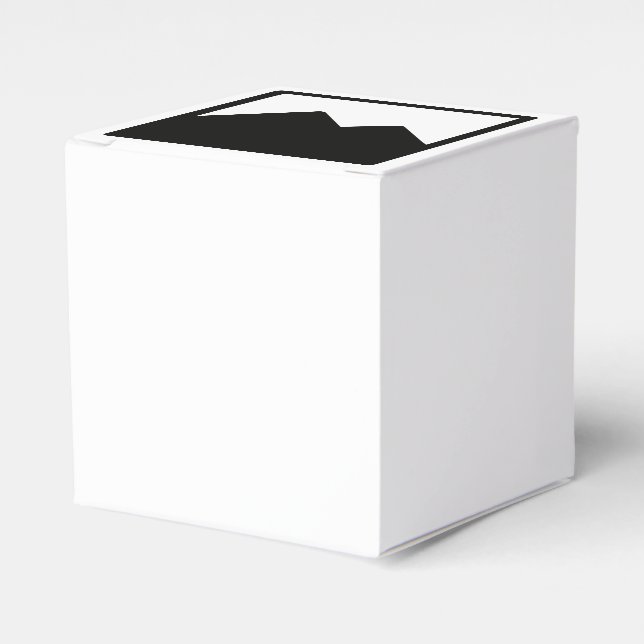 Plantilla clásica 2x2 caja de favoritos de boda (Costado Anverso)