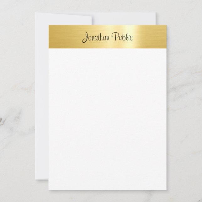 Plantilla con estilo elegante con estilo de oro co (Anverso)