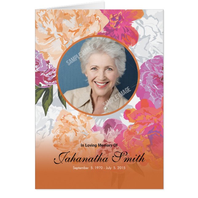 Plantilla conmemorativa fúnebre del programa (Frente)