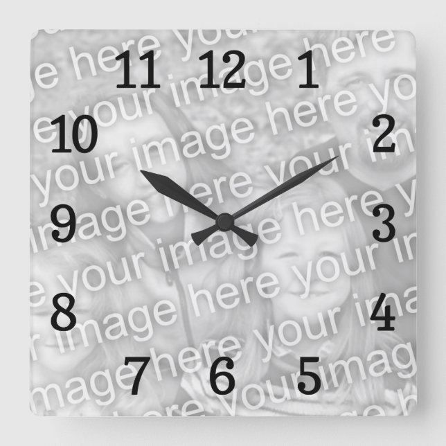 Plantilla cuadrada del reloj (Anverso)