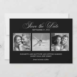 Plantilla de 3 fotos para boda Save the Date
