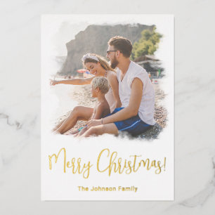 Plantilla de acuarela de tarjetas de Navidades de