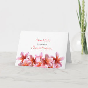 Plantilla De Agradecimiento Floral De Plumeria Ros