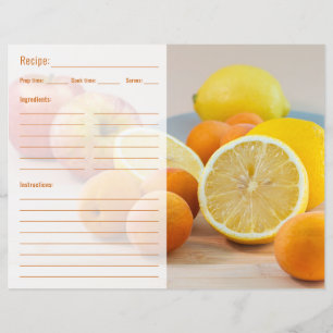 Plantilla de alimentos con limones y albaricoques