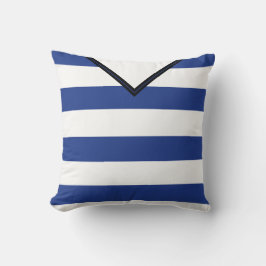 Plantilla de almohada de franjas azules de Jersey