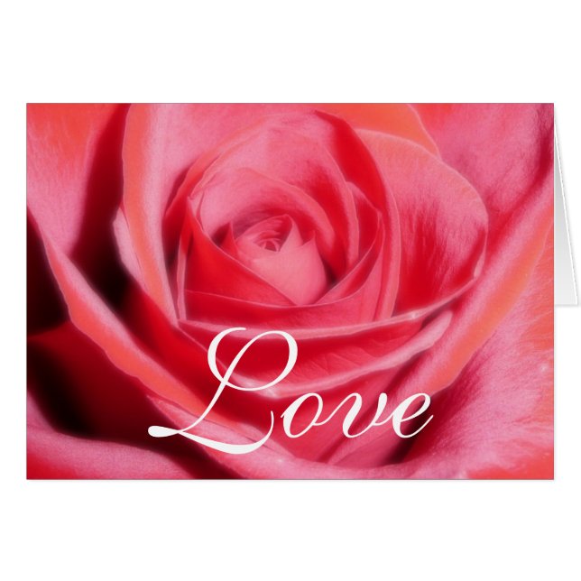Plantilla de amor de Rosa Roja (Anverso (Horizontal))