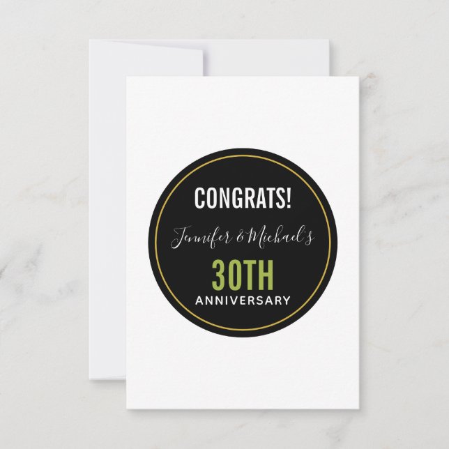 plantilla de aniversario de felicitaciones (Anverso)