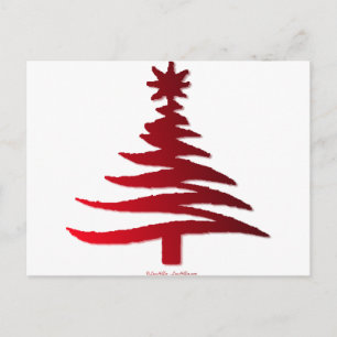 Plantilla de árbol de Navidad roja