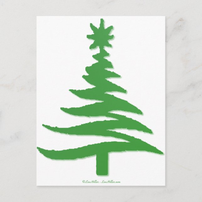 Plantilla de árbol de Navidad verde (Anverso)