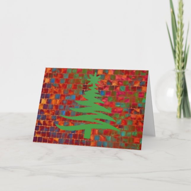 Plantilla de árbol de Navidad verde (Anverso)