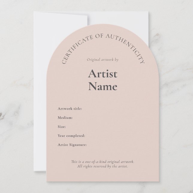 Plantilla de arte de certificado de autenticidad d (Anverso)