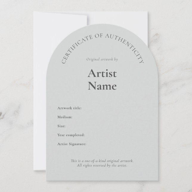 Plantilla de arte de certificado de autenticidad d (Anverso)