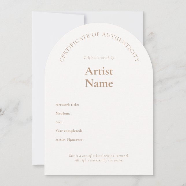 Plantilla de arte de certificado de autenticidad d (Anverso)