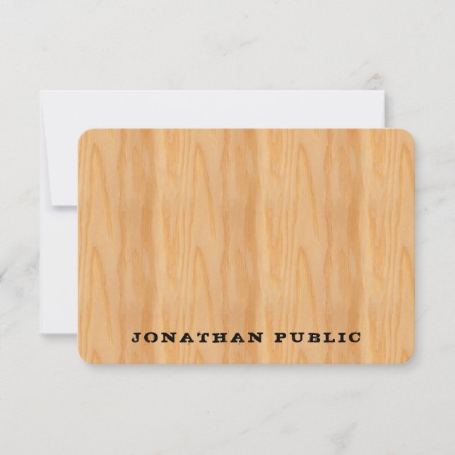 Plantilla de aspecto de madera de monograma de tex (Anverso)