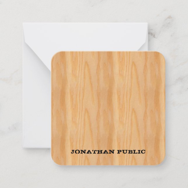 Plantilla de aspecto de madera monogramada de text (Anverso)