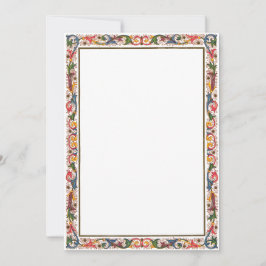 Plantilla de aviso de boda de borde italiano antig