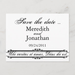 Plantilla de Aviso de Boda Ubi Caritas et Amor Sal