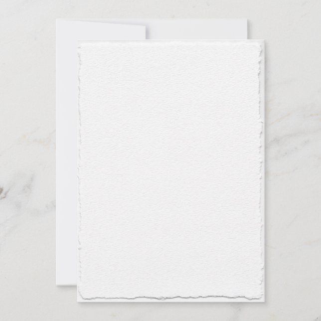 Plantilla de aviso de fecha de Simple Faux-Deckle  (Anverso)