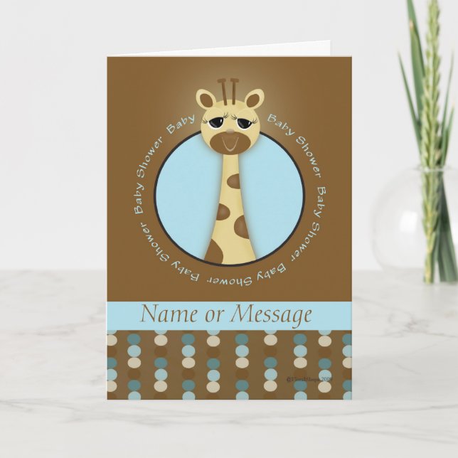 Plantilla de Baby Shower Giraffe (Anverso)