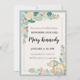Plantilla de Baby Shower simple y concisa
