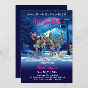 Plantilla de Bachelorette para Esquiar Après Edita