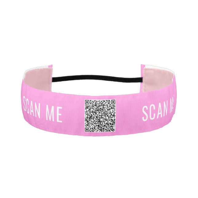 Plantilla de banda de cabeza atlética de código QR (Anverso)