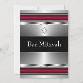 Plantilla de Bar Mitzvah de Estrella de David roja