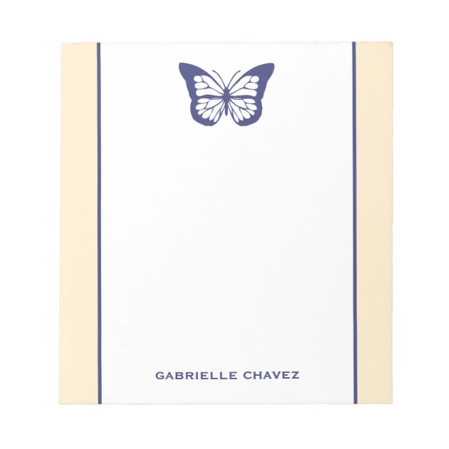 Plantilla de Bloc de notas amarillo y púrpura (Frente)